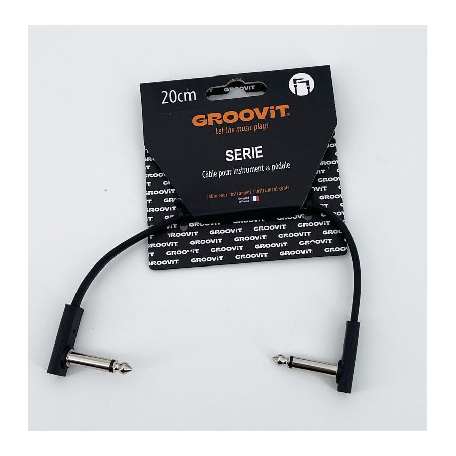 Mini cable plat moulé 20 cm Groovit Couleur Noir Longueur cable 0