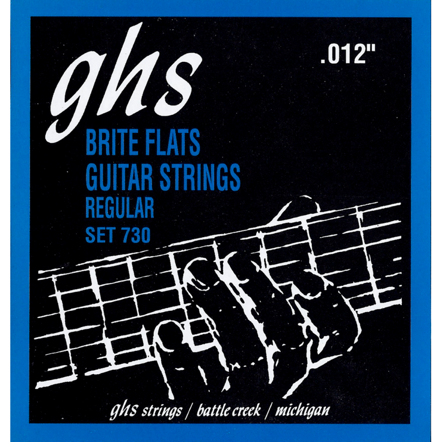 Cordes Guitare Électrique GHS Brite Flats Regular Classification